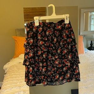 Floral Button Front Zara Skirt - Like New